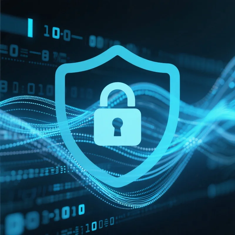 一个数字锁图标代表数据安全